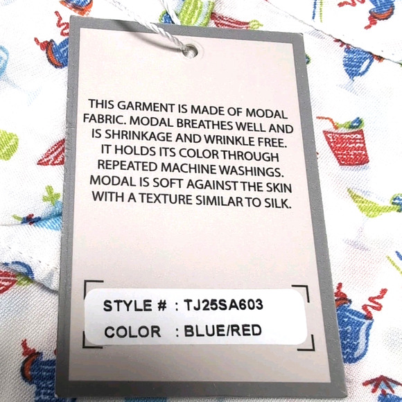 Age Of Wisdom Button Up Shirt Mens M White Multicolor Cocktails Print NEW NWT - Picture 9 of 12